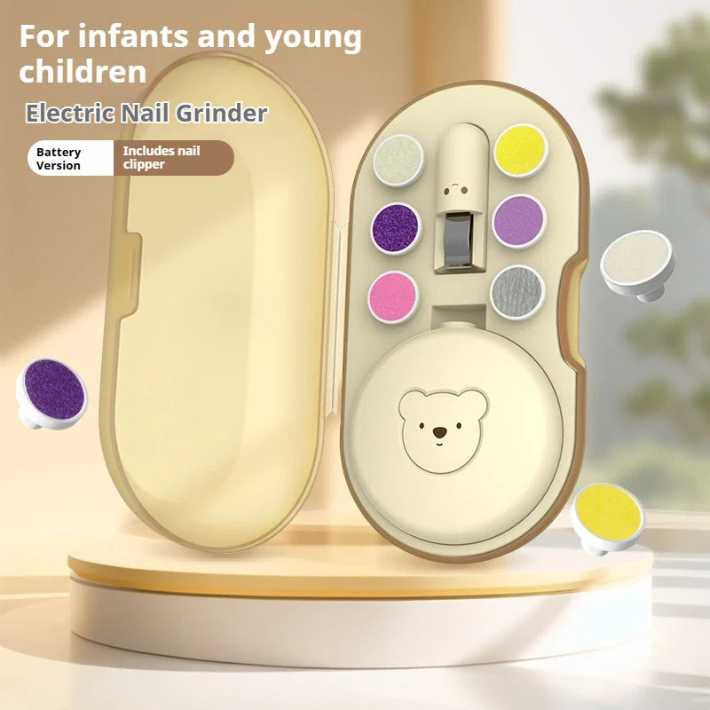 Baby Electric Nail Trimmer Kit Gentle Nail Polisher & Clippers for Newborns and Kids