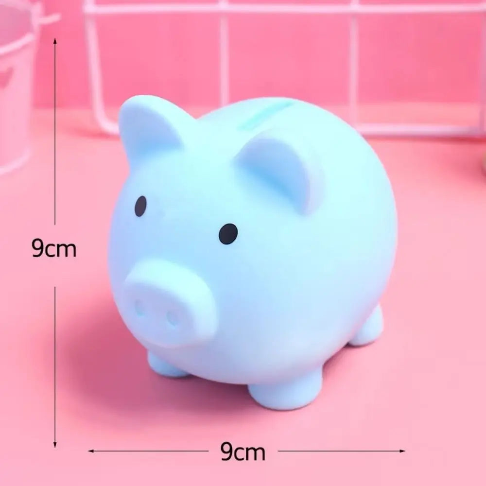Cute Cartoon Pig Piggy Bank - Kids Coin Bank Money Saving Box (3.5 in / 9 cm)