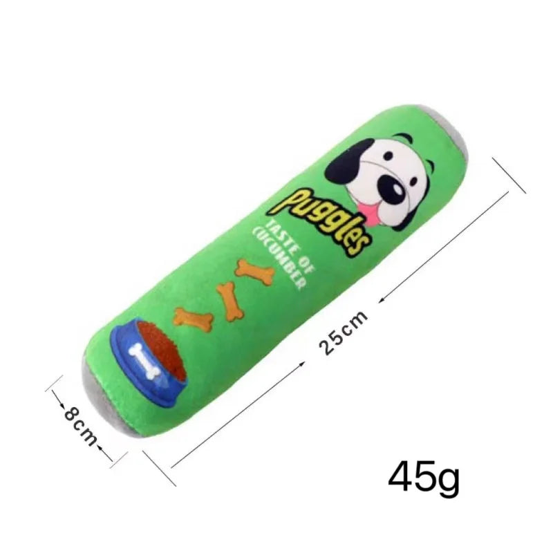 Plush Beer Bottle Dog Chew Toy - Squeaky, Bite-Resistant Interactive Toy for Small to Large Dogs, Teeth Cleaning