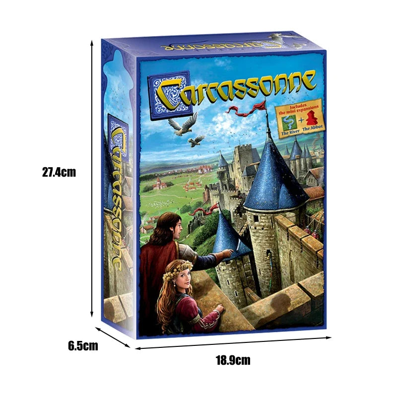 Carcassonne Board Game Tile Placement Strategy Game for 2-5 Players - Family Party Gift for Kids & Adults