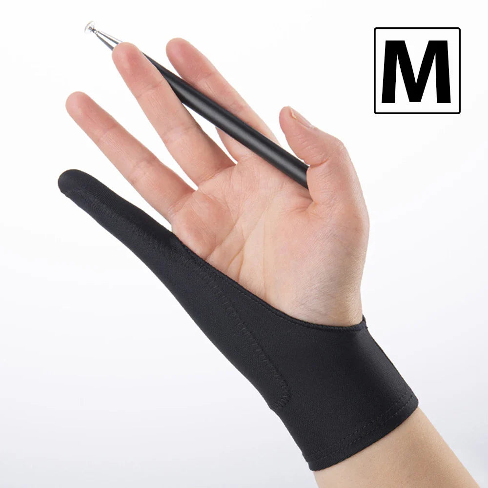 2-Finger Drawing Glove for Touchscreen Tablets & Phones – Anti-Sweat Anti-Fouling Stylus Glove for Digital Artists
