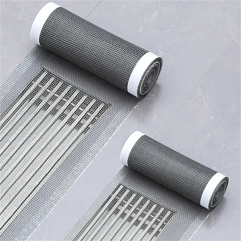 Cuttable Self-Adhesive Drain Hair Catcher – Disposable Mesh Filter for Shower, Bath & Kitchen (Cut-to-Fit, Multi-Pack)