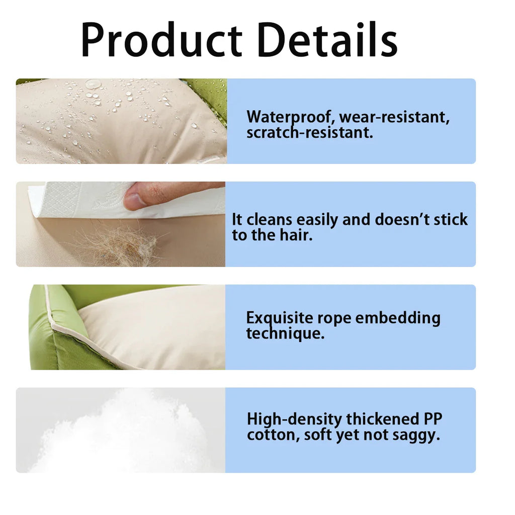 Large Waterproof Cooling Dog and Cat Bed Removable Washable Non-Slip All-Season Pet Mat