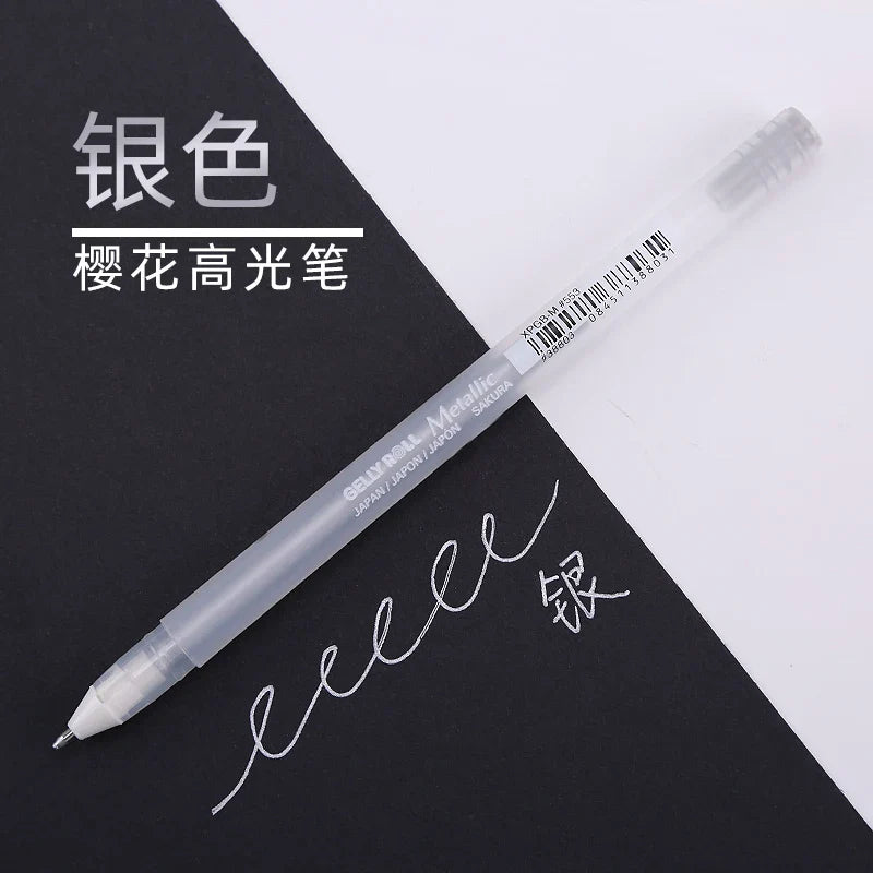 White Opaque Gel Pens 3-Pack – Fine 0.5mm, Medium 0.8mm, Bold 1.0mm for Journaling, Art & Drawing