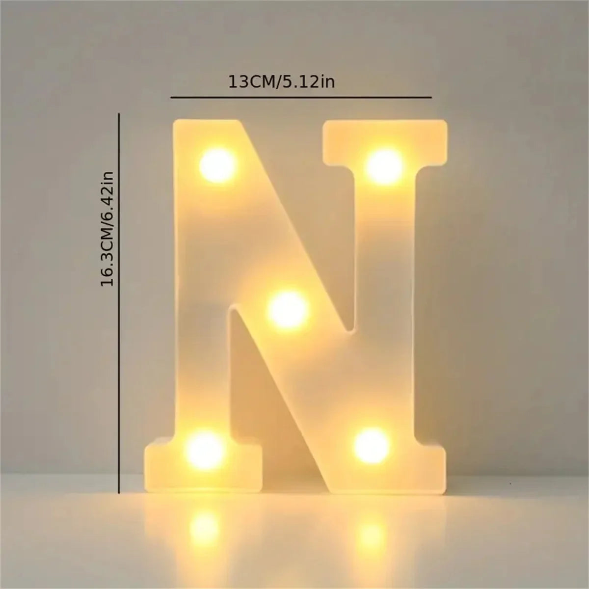 16cm (6.3 in) LED Marquee Letter & Number Light - Battery-Operated Night Lamp for Home, Wedding, Bar & Party Decor