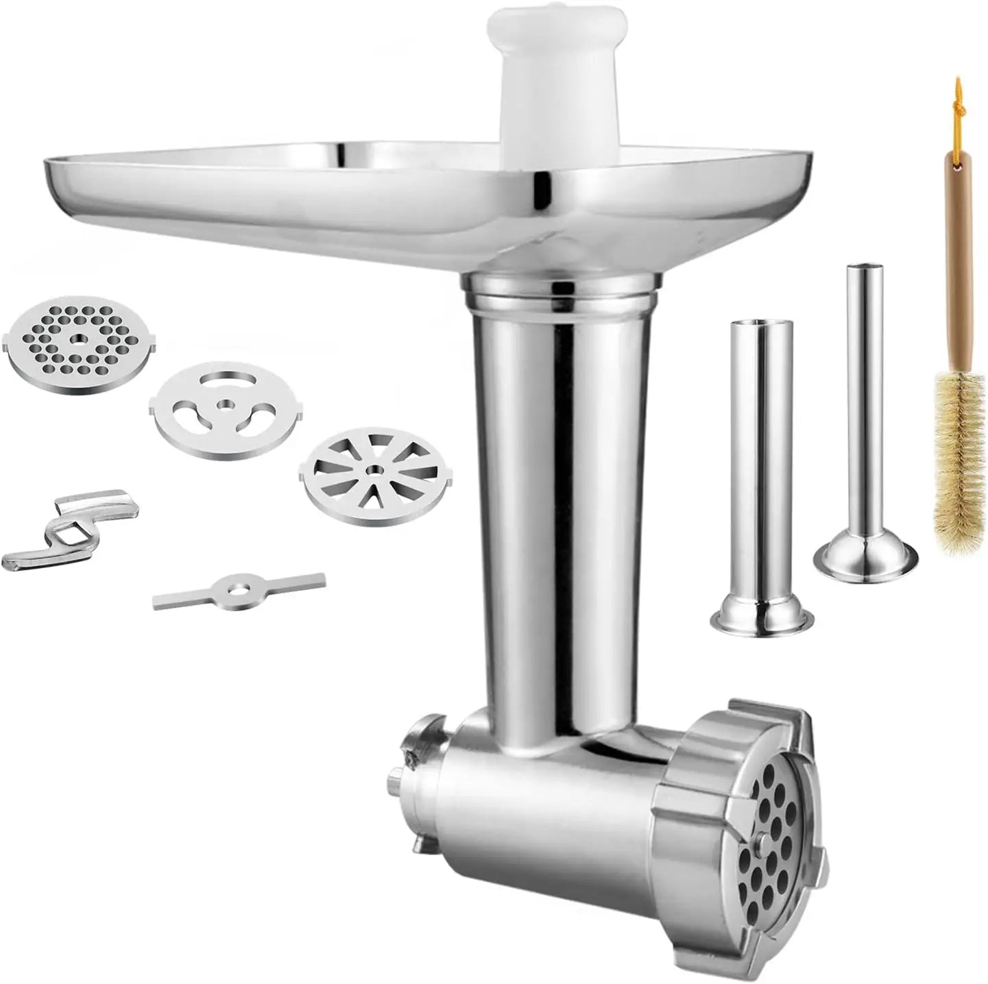 Pasta Sheeter & Cutter Set for Stand Mixers – Spaghetti & Fettuccine Cutters with Lasagne Roller and Cleaning Brush