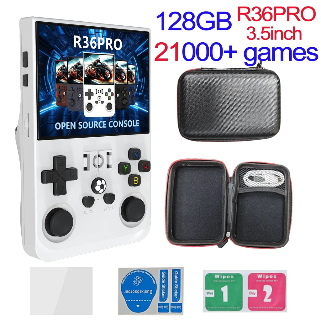 Handheld Retro Game Console 4.0-inch (10.2 cm) IPS 720x720, 64GB/128GB, 22,000 Preloaded Games, Linux, USB-C Charging