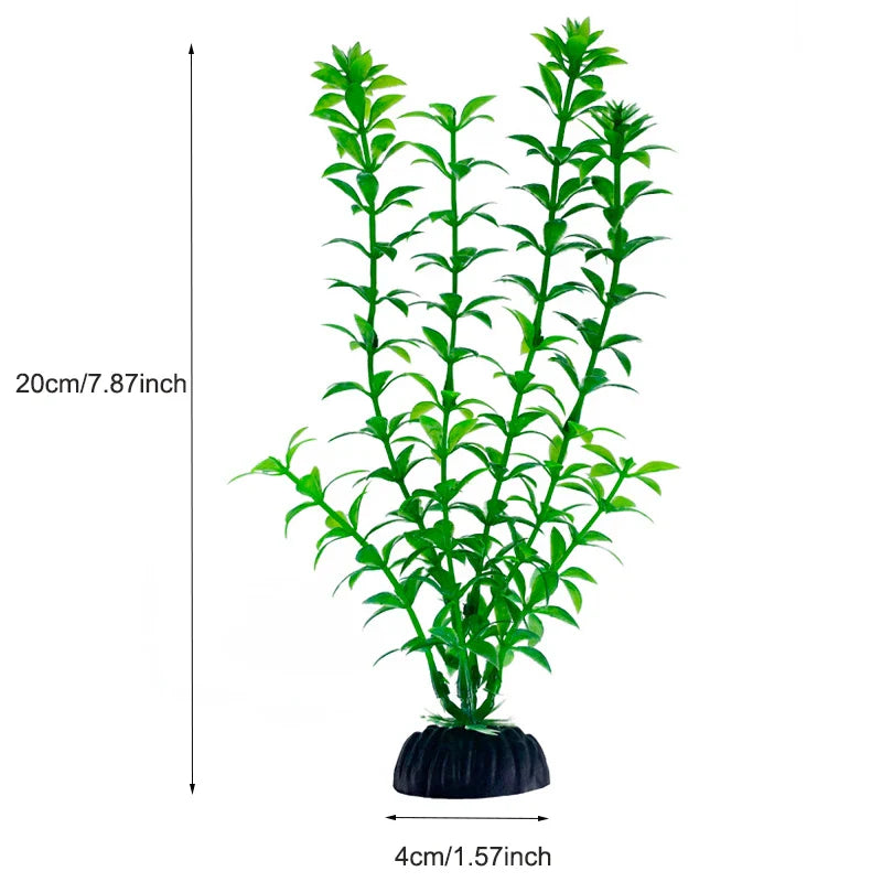 Artificial Aquarium Plants — Plastic Underwater Decorations for Fish Tanks, Realistic Aquarium Decor
