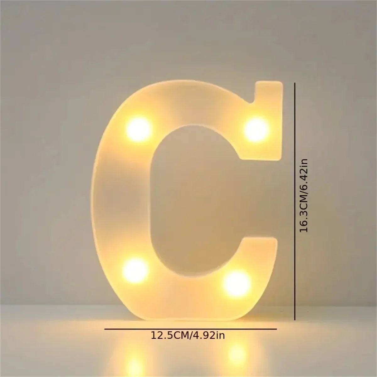 16cm (6.3 in) LED Marquee Letter & Number Light - Battery-Operated Night Lamp for Home, Wedding, Bar & Party Decor
