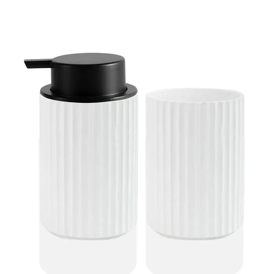 Foaming Soap Dispenser with Toothbrush Holder – Bathroom Foam Pump & Counter Storage Organizer