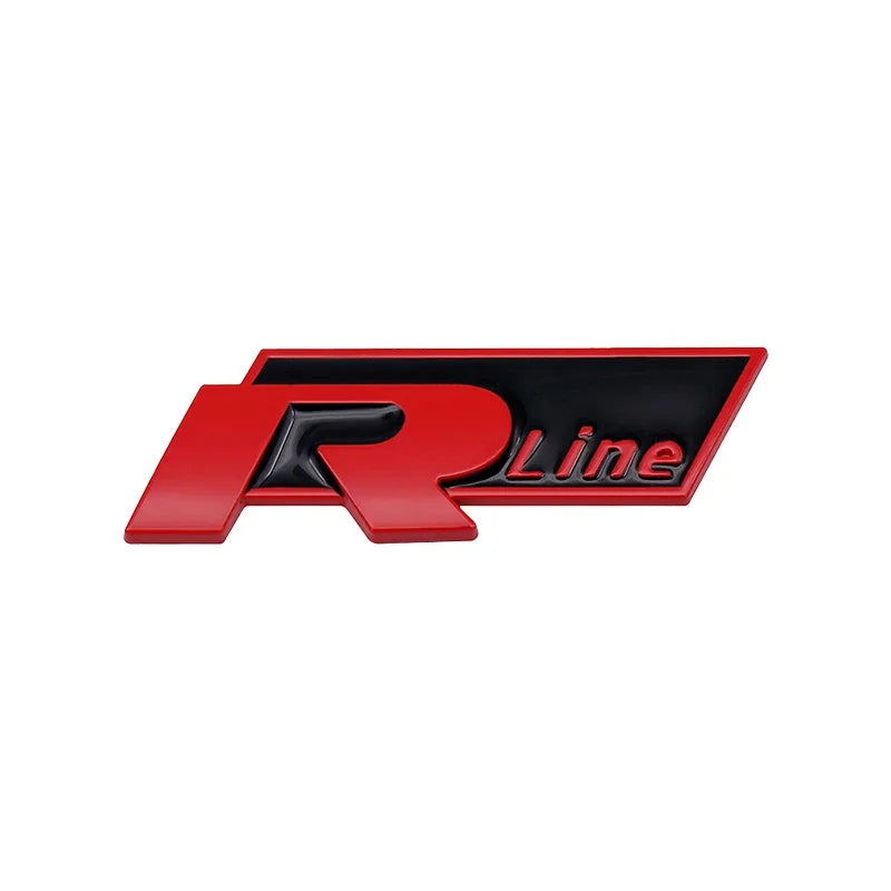 3D Metal R Logo Car Trunk Emblem Sticker Rear Body Badge for Golf Polo Jetta Beetle Passat Tiguan