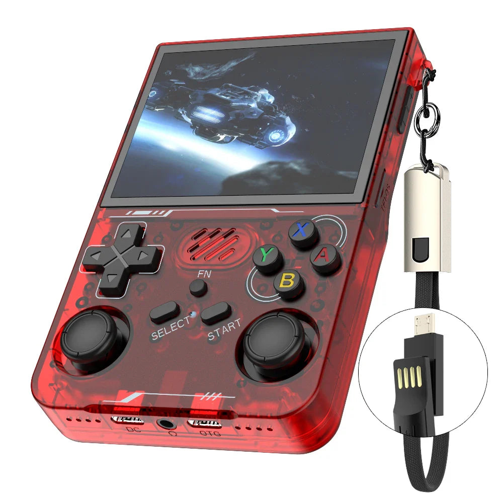 Retro Handheld Game Console ArkOS 3.5-Inch (8.9 cm) IPS Pocket Player, Wi‑Fi, 15,000+ Games, 64GB (Expandable to 256GB), 3000mAh — Kids Gift