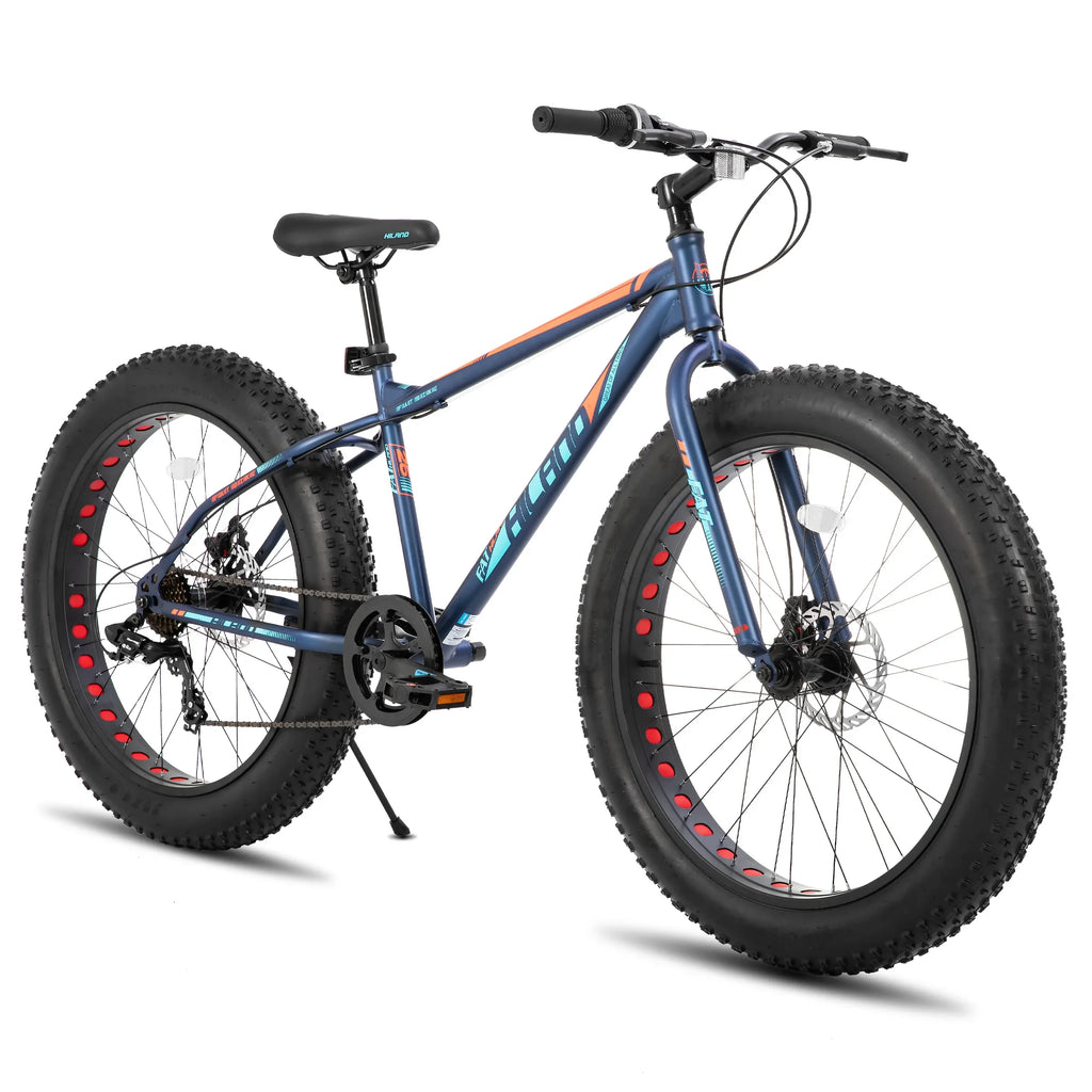 20-Inch (500mm) Kids Fat Tire Mountain Bike – 7-Speed, Dual Disc Brakes, Ages 5+