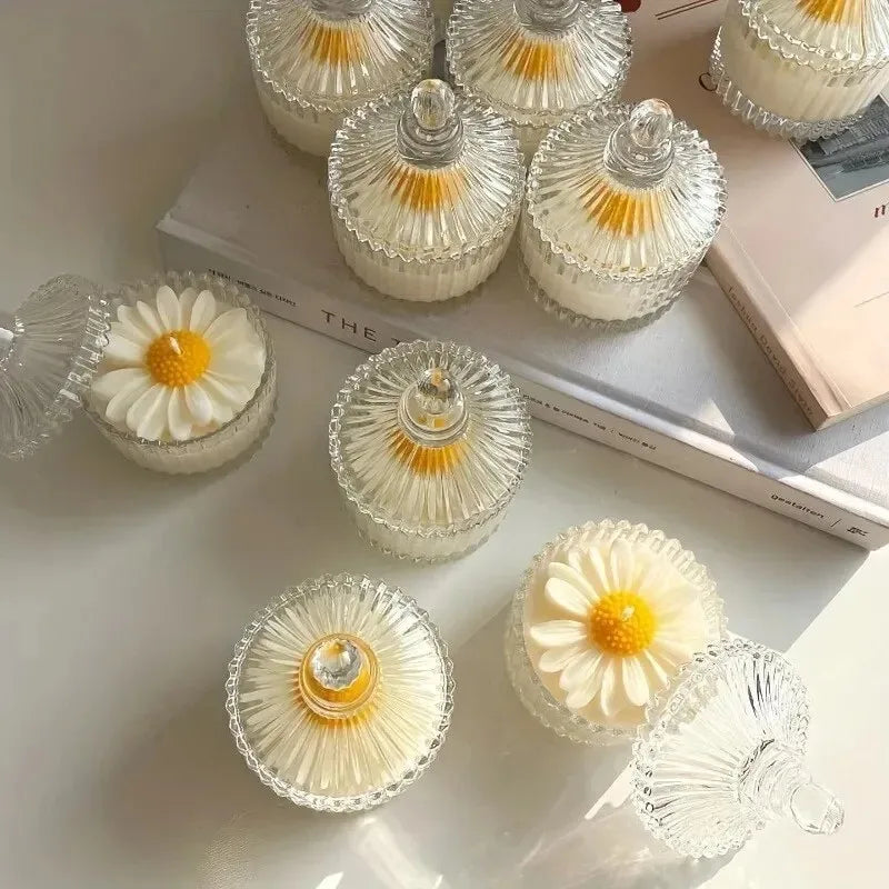 3D Daisy Silicone Mold for Candles & Plaster - Single 2.7 in (6.9 cm) Flower Mold for Resin and Clay Crafts