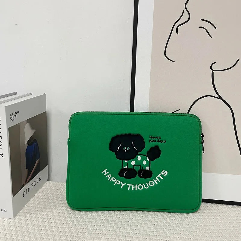 Cute Animal Print Shockproof Laptop Sleeve 13–16 inch (33–40.6 cm) Zipper Pouch for 13/13.3/14/15/15.6/16
