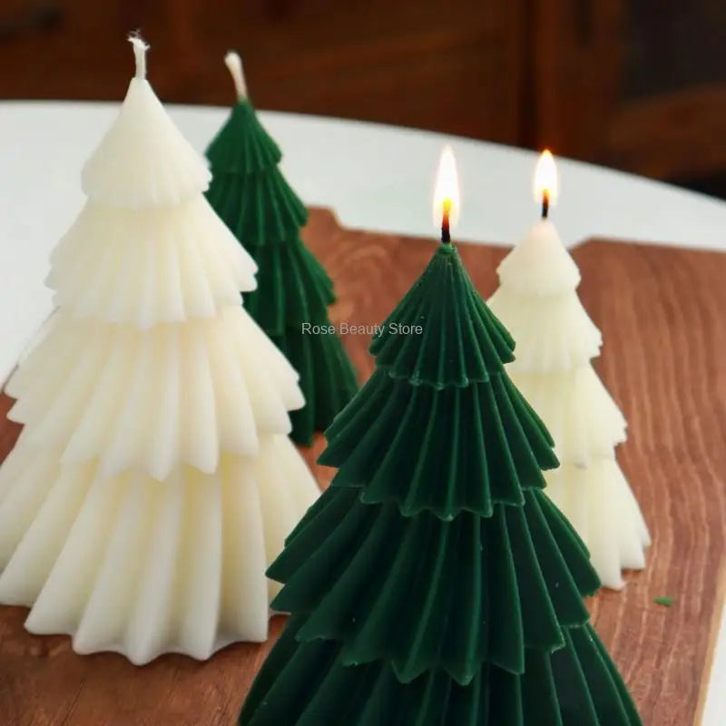 3D Christmas Tree Silicone Mold for Candle Making, Soap, Resin & Baking DIY Holiday Craft Kit