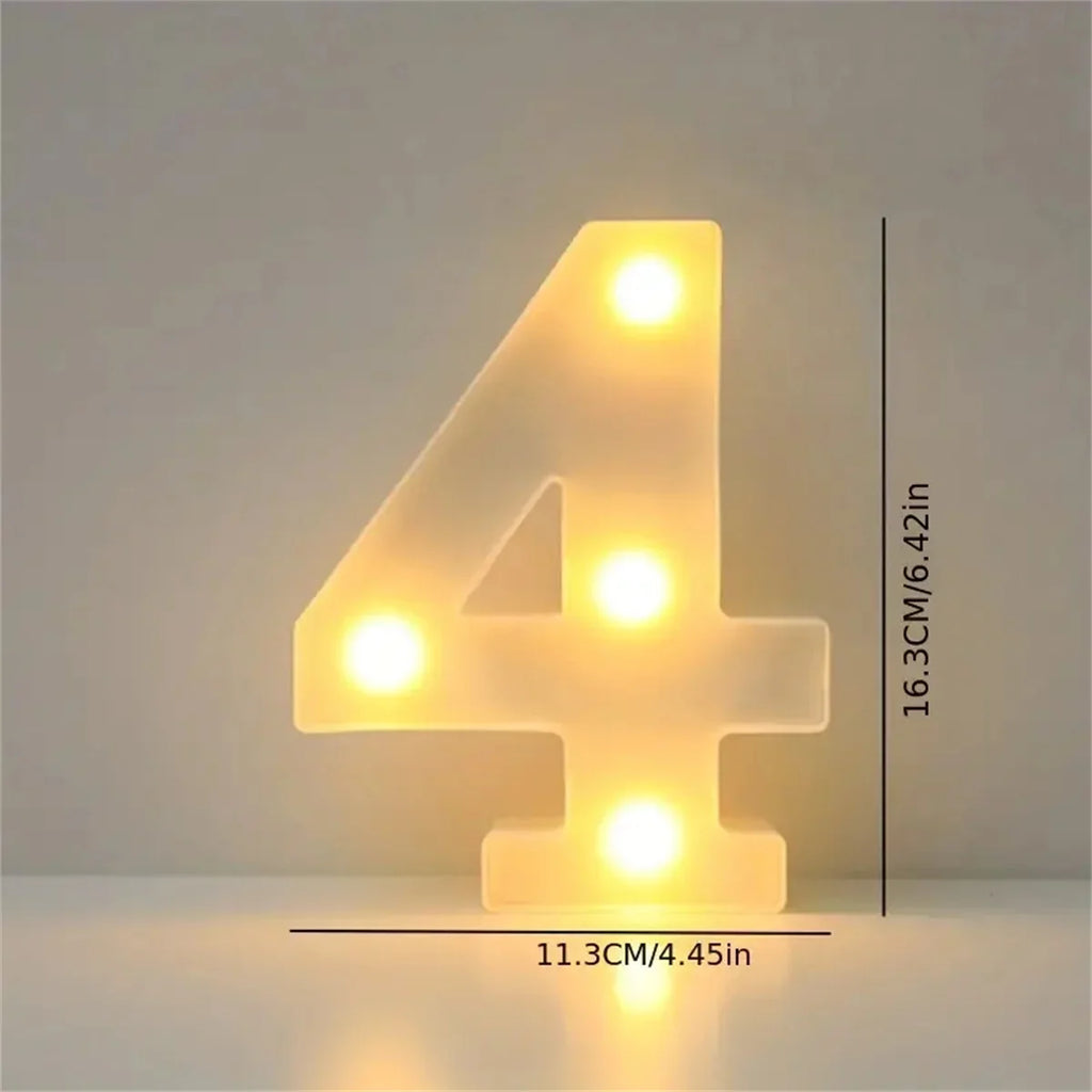 16cm (6.3 in) LED Marquee Letter & Number Light - Battery-Operated Night Lamp for Home, Wedding, Bar & Party Decor