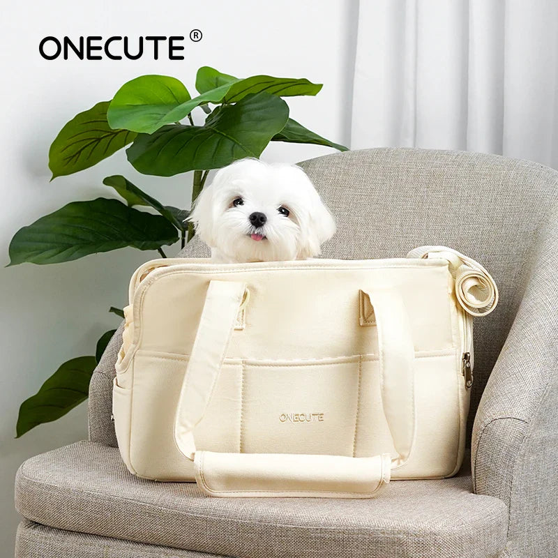 Portable Cotton Pet Sling Carrier for Small Dogs & Cats – Shoulder Handbag, Small 34×17×25cm (13.4×6.7×9.8in) & Medium 43×19×31cm (16.9×7.5×12.2in)