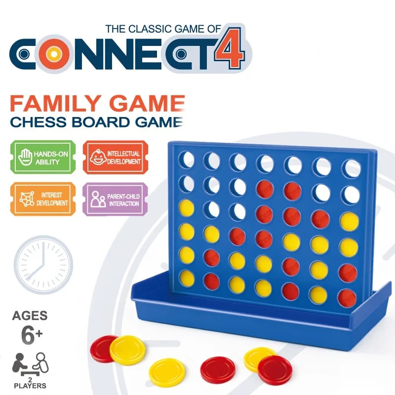 Connect 4 Classic Strategy Game for 2 Players – Get 4 in a Row Board Game for Kids Ages 6+