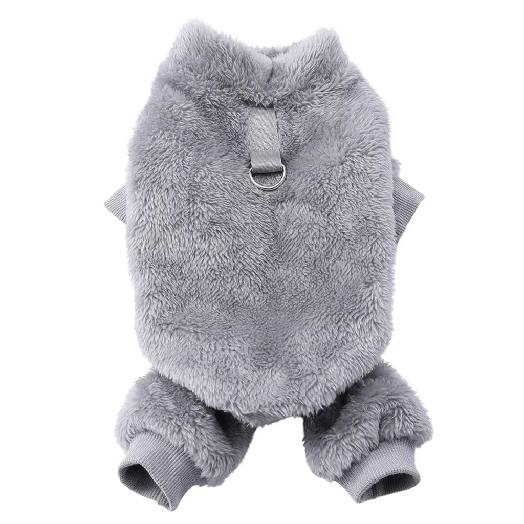 Warm Flannel Dog Jumpsuit XS-XL - Cozy Four-Leg Pet Coat for Small & Medium Dogs and Cats (Chihuahua, Yorkie)