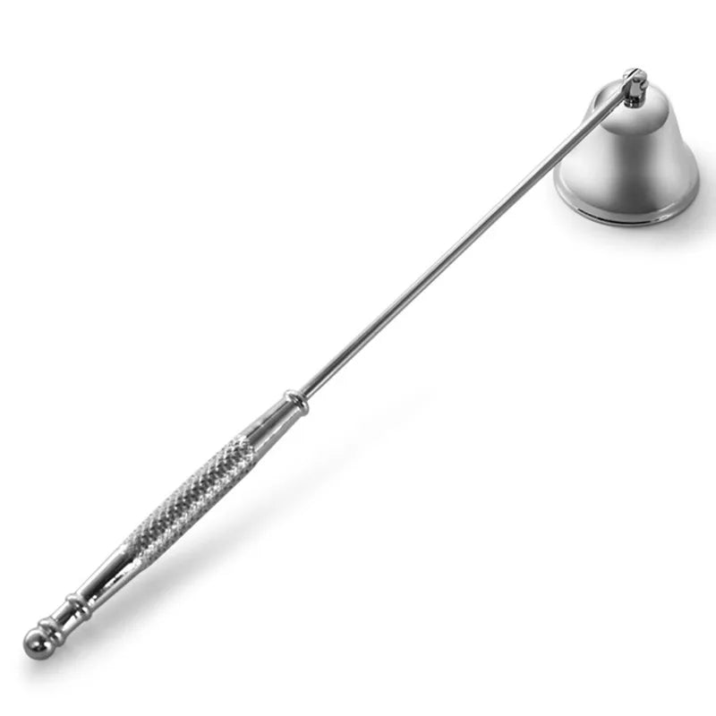 Bell-Shaped Metal Candle Snuffer — Gold Black Silver, 18 cm (7.1 in) Handle Vintage Candle Extinguisher for Home & Spa