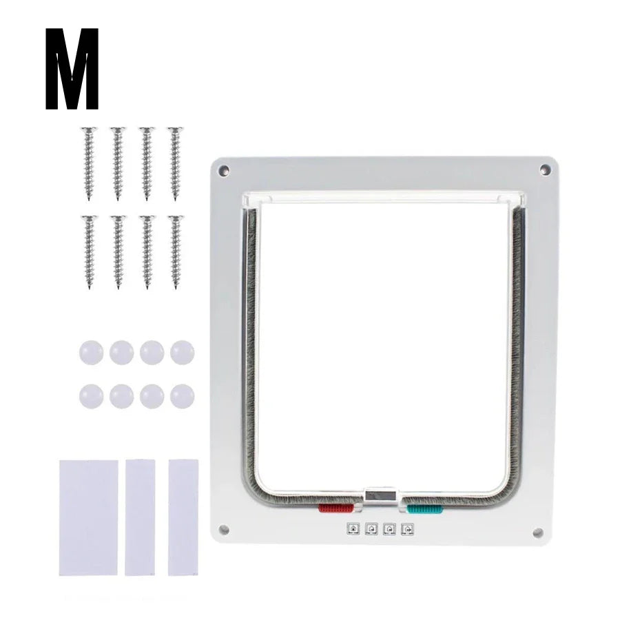1-Pack Pet Door for Glass & Acrylic Panels — Two-Way Cat & Small Dog Flap