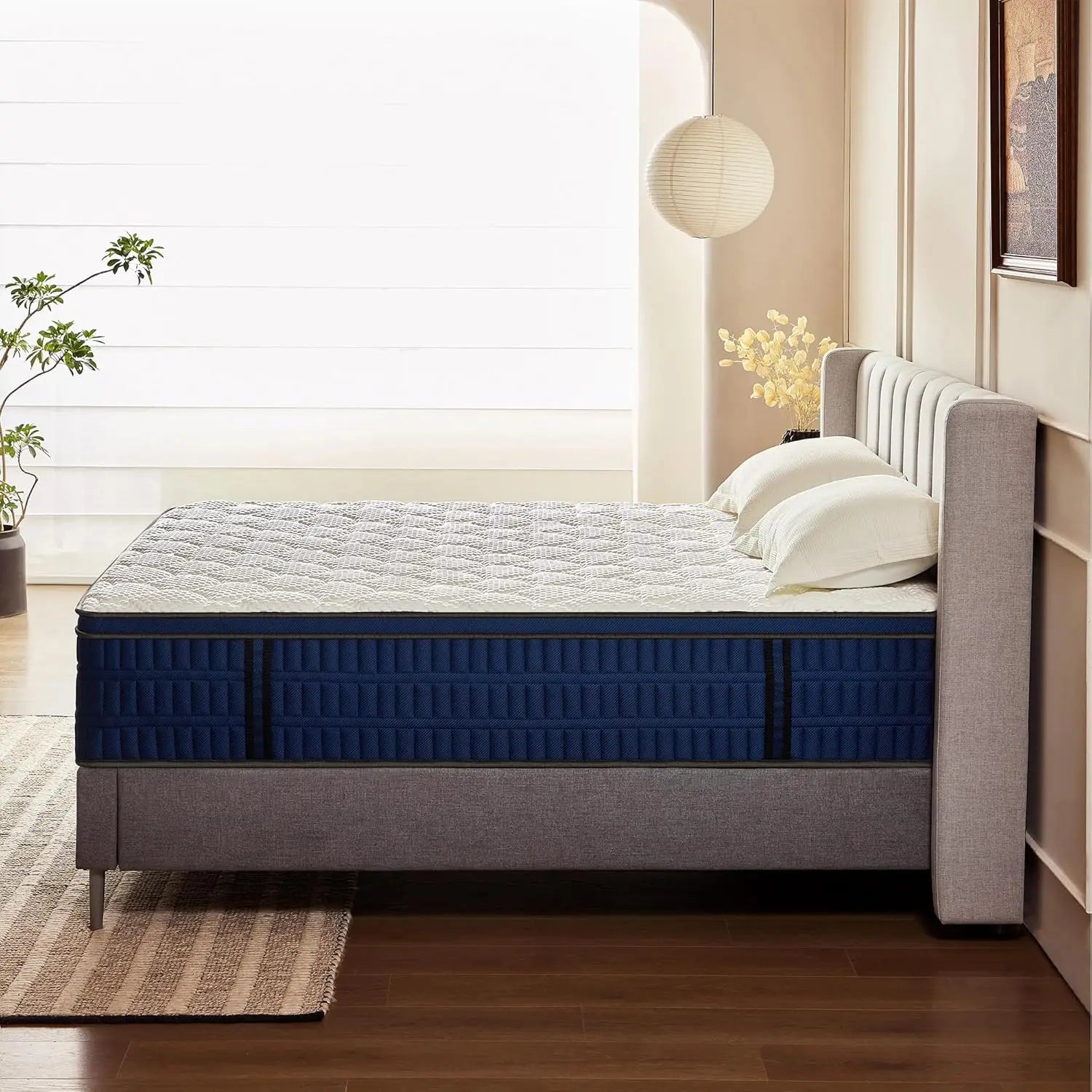 14in Medium-Firm Gel Memory Foam Hybrid Mattress Twin XL Cooling Motion Isolation Fiberglass-Free Customized