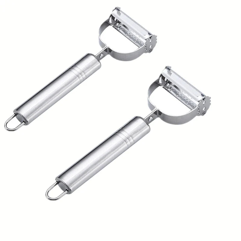 Stainless Steel Double-Head Vegetable Peeler - Multi-Function Fruit & Melon Peeler
