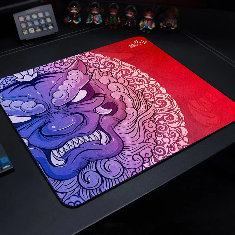 Cute Tiger Small Gaming Mouse Pad with Wrist Rest — Non-Slip Rubber Base, Anime Cartoon Desk Mat