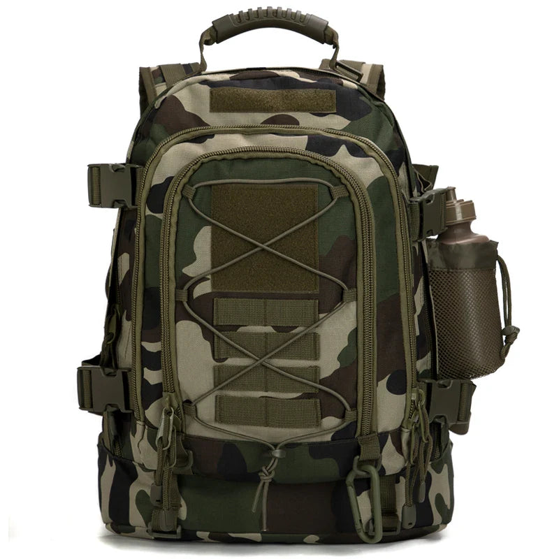 Expandable 40-65L Tactical Backpack – Military Molle Hiking & Camping Rucksack, Water-Resistant Travel Pack