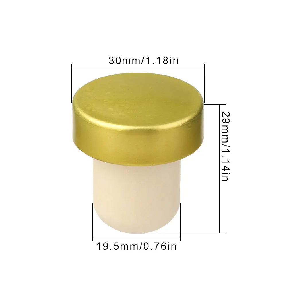 Silicone Wine & Champagne Bottle Stopper Vacuum Sealer Plug for Wine, Beer, Bar & Kitchen (6 x 6 x 3.5 cm / 2.36 x 2.36 x 1.38 in)