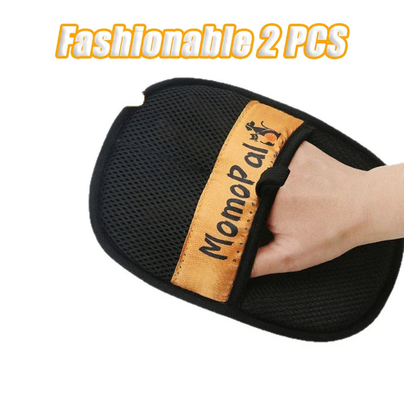 Electrostatic Pet Grooming Glove for Dogs & Cats – Reusable Washable Bidirectional Shedding & Massage Glove, 24×16 cm / 24×26 cm (9.45×6.30 in / 9.45×10.24 in)