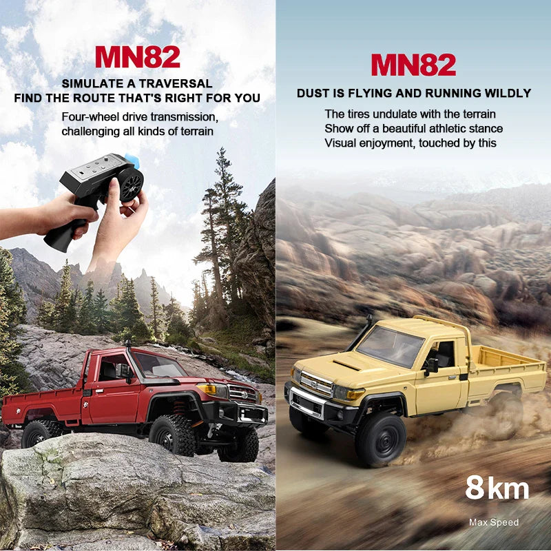 ZWN MN82 MN82S 1/12 RC Pickup Truck 4WD Off-Road Climbing Toy