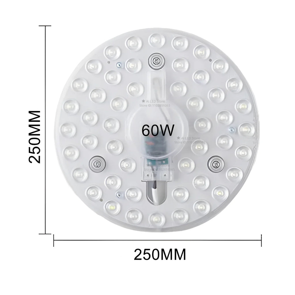 Round LED Panel Ceiling Light 12W–60W AC 220–240V Circular Flush Mount Lamp