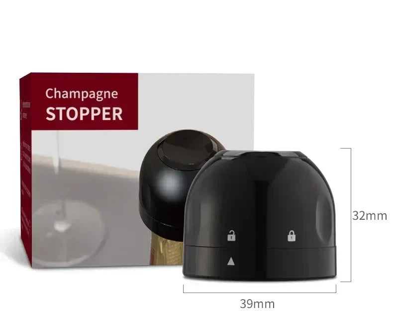 Reusable Wine Bottle Stopper – Silicone & ABS Champagne Sealer, 1 or 2-Pack Airtight Cap for Sparkling Wine, Beer & Soda
