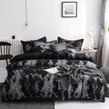 Luxury Black Duvet Cover Set with Pillowcases – Twin/Full/Queen/King (2–3 Piece Options)