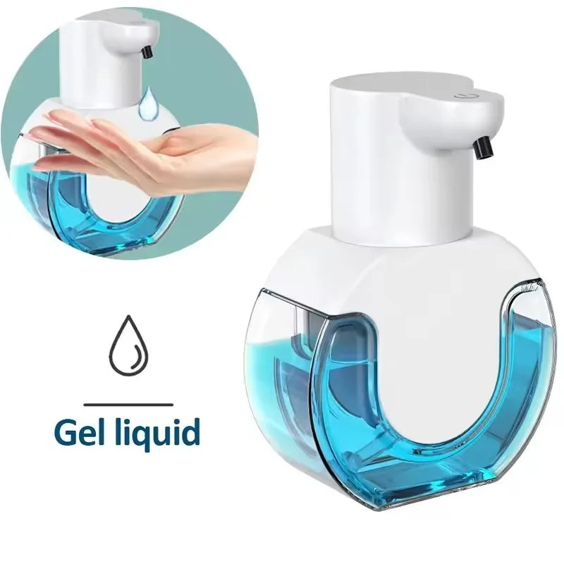 420ml (14.2 fl oz) Touchless Automatic Soap Dispenser - 4-Level Adjustable Foam & Gel, USB Rechargeable, Countertop or Wall-Mount, IPX5 Waterproof