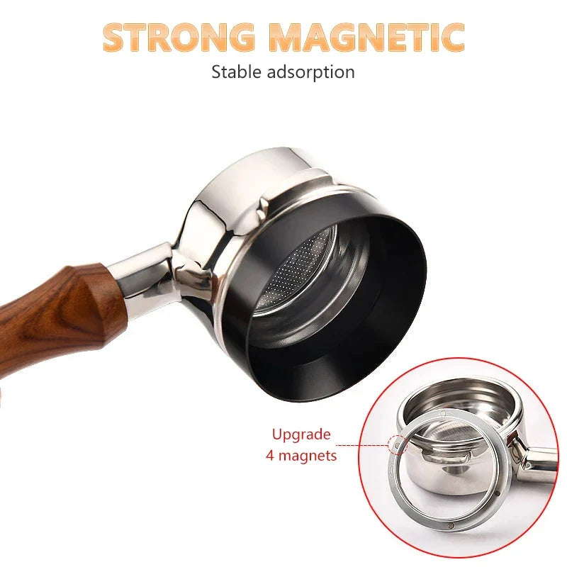 Magnetic Aluminum Dosing Ring for Espresso Portafilter — Fits 51mm, 54mm, 58mm
