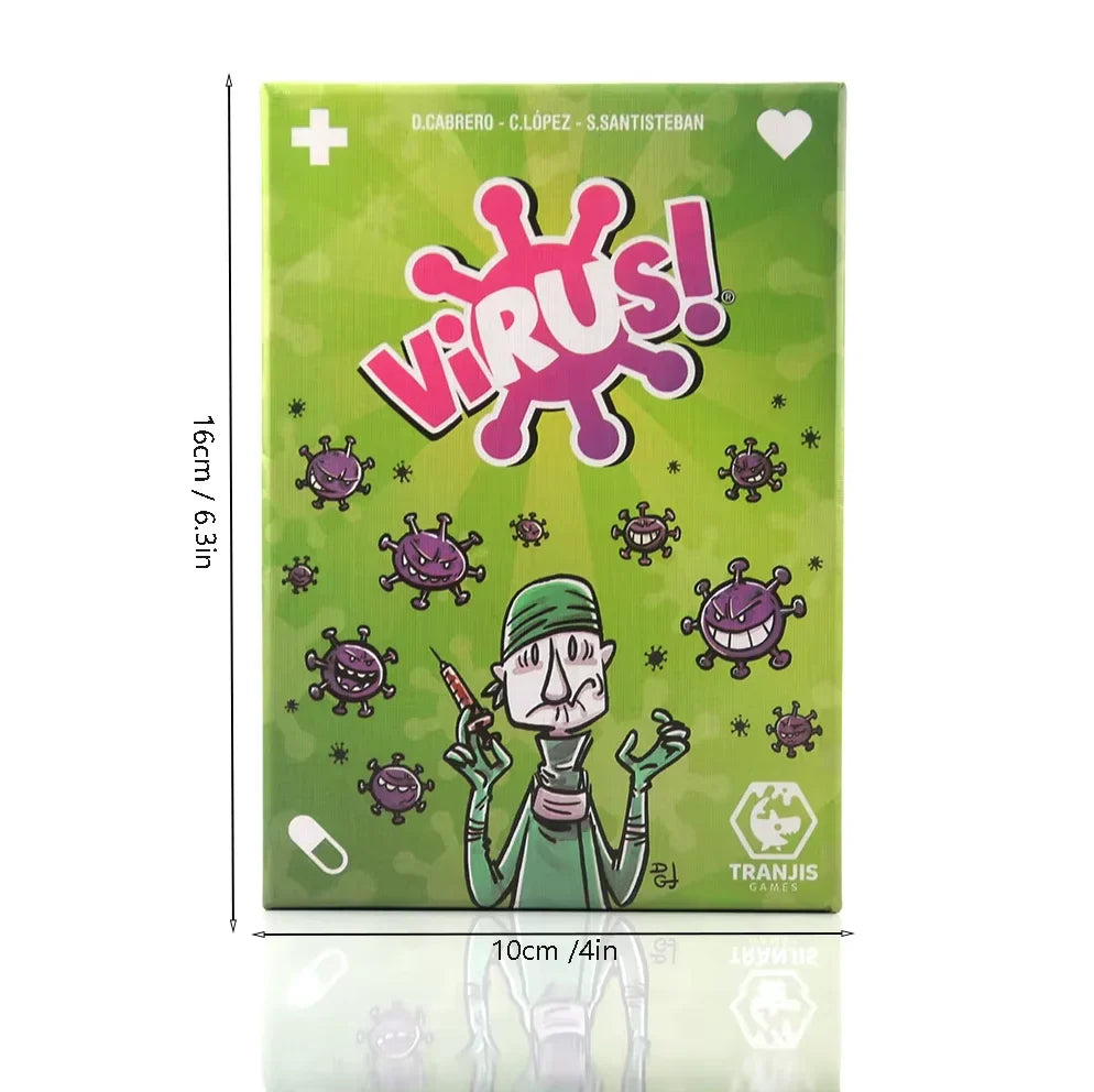 Bilingual Virus Card Game - Spanish & English Party Card Game for Family and Friends (Ages 14+)