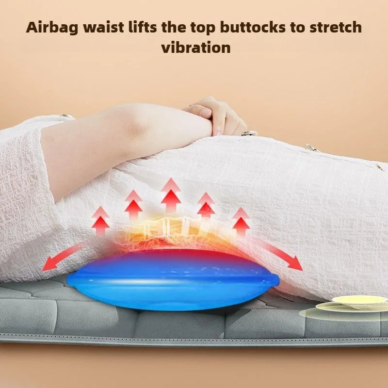 Full-Body Heated Massage Mattress with Hand Remote - Neck, Shoulder, Waist & Back Kneading, Airbag Vibration Therapy, Foldable Portable Massage Cushion