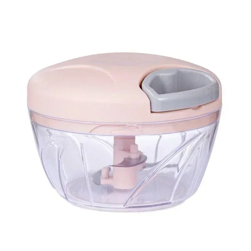 Manual Garlic Press Chopper 500ml/900ml Stainless Steel Blade Garlic Crusher & Onion Cutter