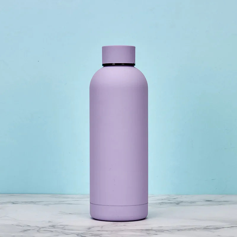 Personalized 500ml (17oz) Insulated Stainless Steel Water Bottle – Leakproof Screw Lid Travel Thermos | Custom Logo Gift for Weddings & Groomsmen