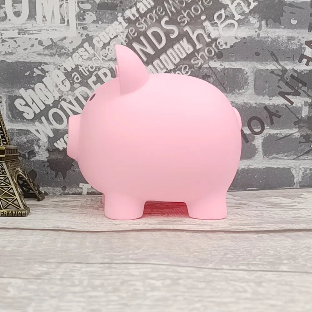 Cute Cartoon Pig Piggy Bank - Kids Coin Bank Money Saving Box (3.5 in / 9 cm)