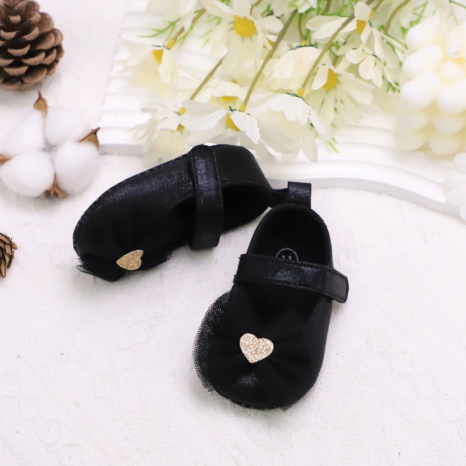 Baby First Walkers Breathable Non-Slip Toddler Shoes for Girls Princess Lace