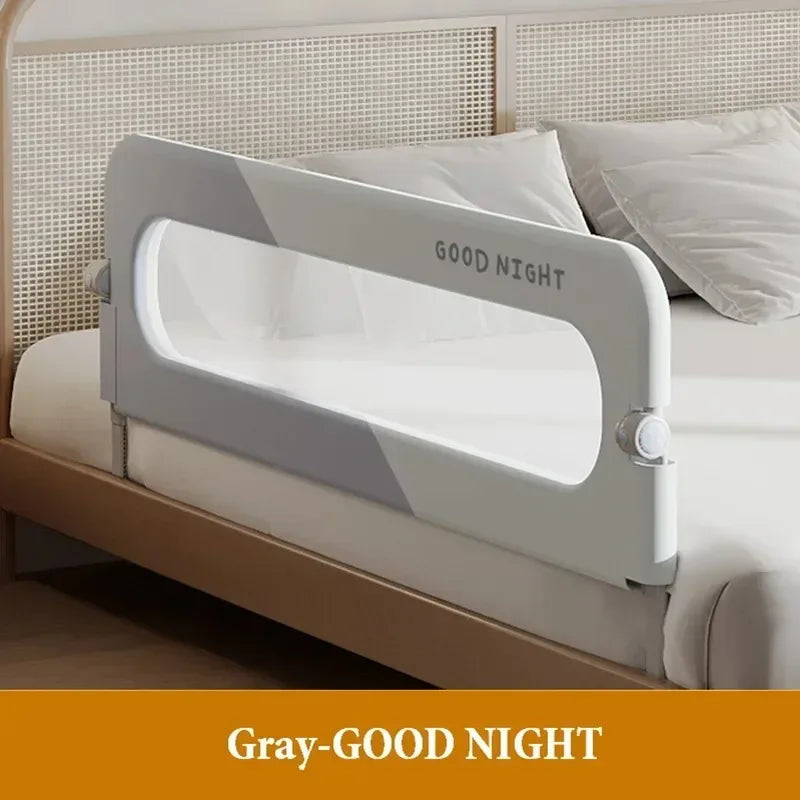 Foldable Baby Bed Rail Guard – Breathable Mesh Safety Barrier to Prevent Falls – Fits 1.2–2.0 m (47–79 in)