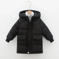 Kids Hooded Long Down Parka Coat - Warm Zippered Winter Jacket for Boys & Girls