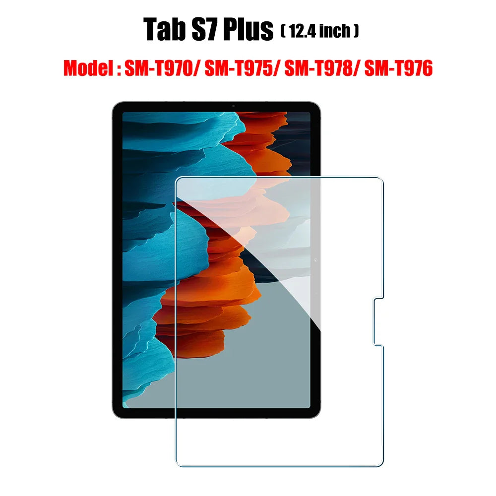 Tempered Glass Screen Protector for Galaxy Tab S6 Lite, A9/A9 Plus, A8, S7 FE, S8/S9/S9 Plus/S9 FE, S10/S11 — 1 Pack