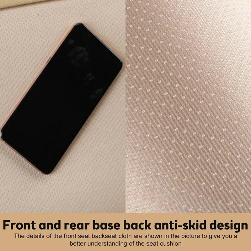 Summer Breathable Ice Silk Car Seat Cushion Cover - Cooling Non-Slip Universal Front & Rear Seat Protector Pad