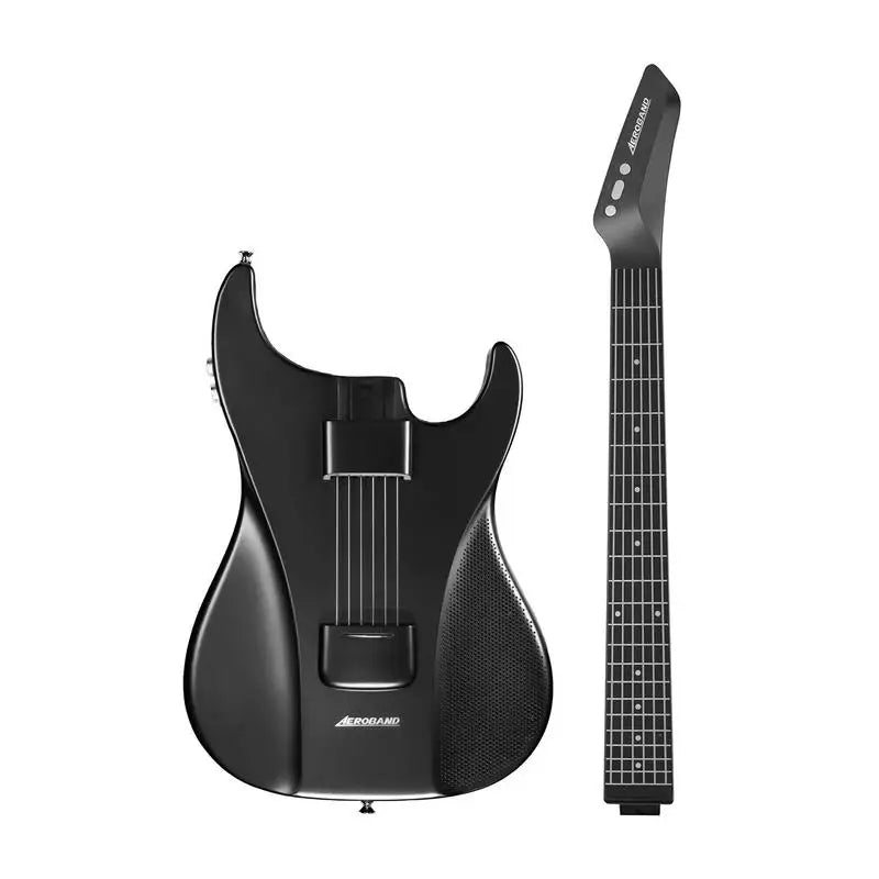 Smart Hybrid Portable Guitar – Pain-Free Silicone Strings, 9 Instrument Sounds (Electric, Acoustic, Bass, Ukulele), Built-in Speaker & Mic, MIDI Controller, 13,500mAh Battery