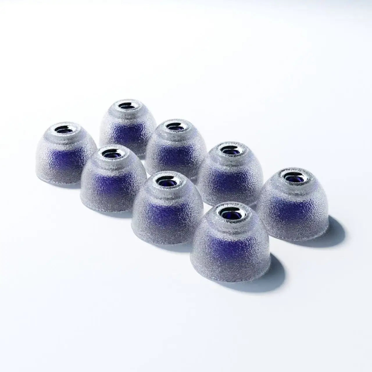 Liquid Silicone Hybrid Ear Tips with Venturi Stainless Steel Nozzle – Color-Coded XS/S/M/L